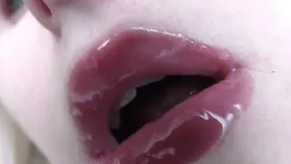 Glossed-up and Naughty Lip Tease