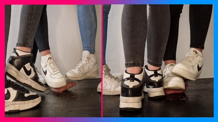 3 Girls in Nike I Cock Crush I Shoe Licking