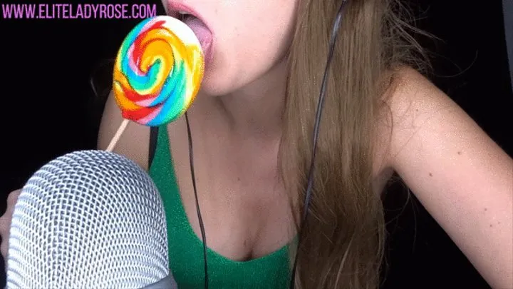 Rose licking lollipop asmr