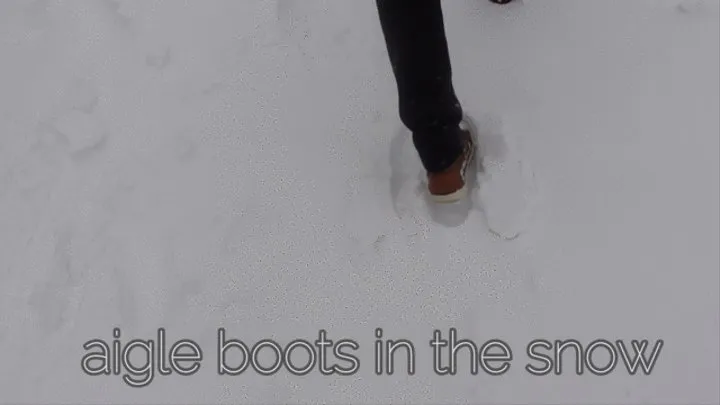 Aigle boots in the snow