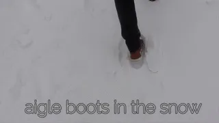 Aigle boots in the snow