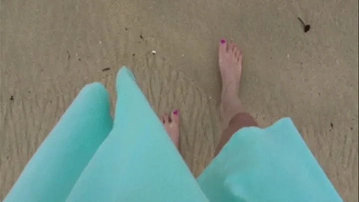 Beach, feet and waves