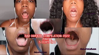 Bad Breath Compilation 2022 Part 1 - 5 Clips in 1 - Moaning Fetish, Mouth Fetish,