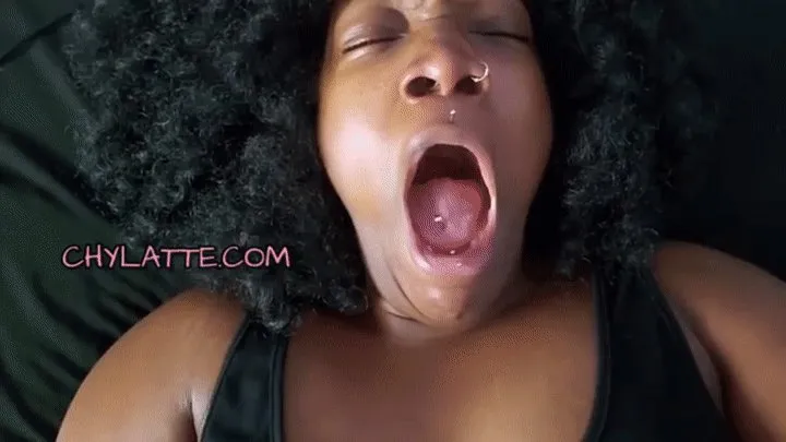 Yawning on the Late-Night - Ebony, Yawning Fetish, Mouth Fetish Yawning Vlog, Talking, Mouth Worship, Mouth Explore