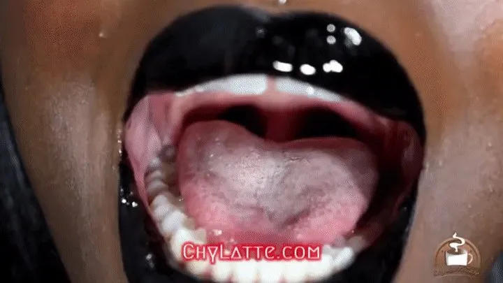 Black Tar Lip Exploration (HIGHER QUALITY) Mouth Fetish Mouth Exploration Vore Fetish Giantess Fetish Teeth Fetish Tongue Fetish