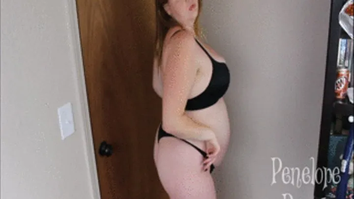 Pregnant Nylon Tease