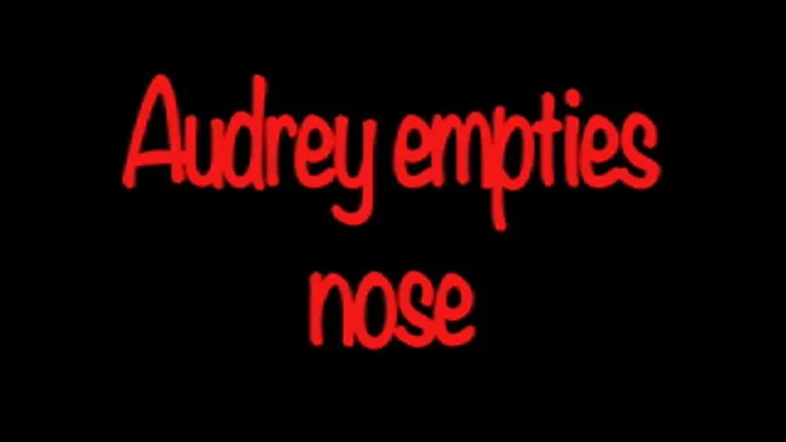 Audrey empties nose on eyemask