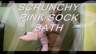 Scrunchy Pink Sock Bath