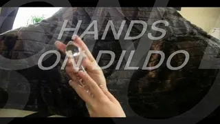 Hands on Glass Dildo