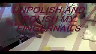 UNPOLISH AND POLISH FINGERNAILS