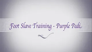 Foot Slave Training - Purple Pedi