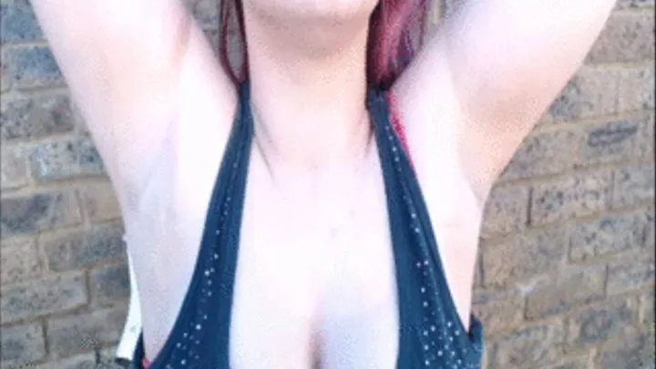 Jerk To Shaved Armpits Outdoors