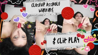 Closeup Asshole Winking Clit Play
