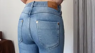 Fetish tight jeans. Ass. Pov