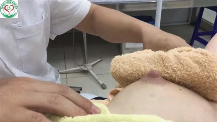 Milk is stuck Asian boob nipples doctor must help part 2