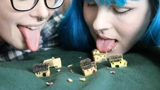 Giantesses Destroy and Eat Tiny Town