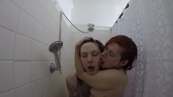 Sensual Shower Facelicking