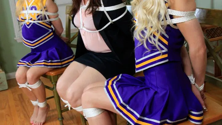 The MILF Mentor Can Do Nothing To Help Her Bound and Gagged Cheerleaders!