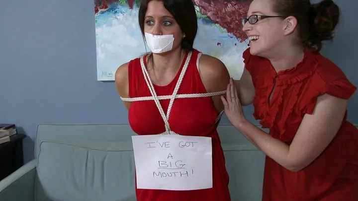 Nosy, Gossipy Neighbor Ashyln Gets What She Deserves - Tied Up and Gagged!