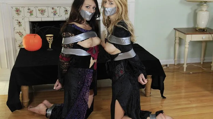 Porn Beauties Blade Eden and Megan Sage Portray Taped Up Sorceresses!