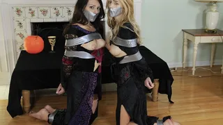 Porn Beauties Blade Eden and Megan Sage Portray Taped Up Sorceresses!