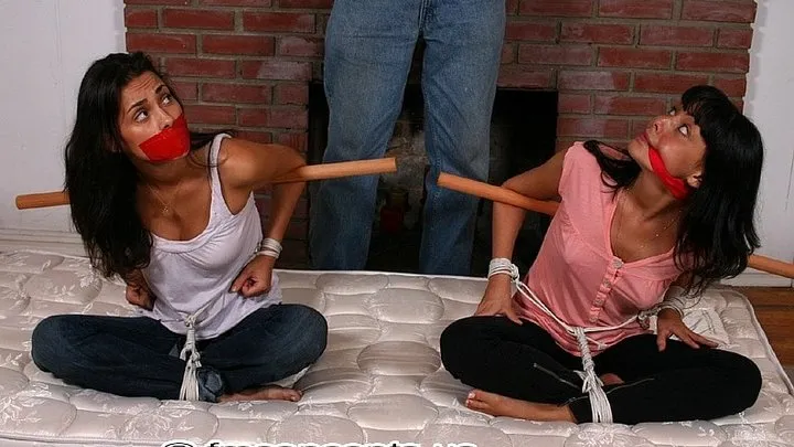 The Mancini Step-Sister Find Themselves in a Familiar Predicament - Tied Up and Gagged Together!