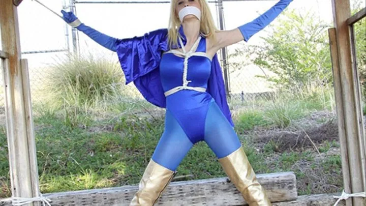 Super Heroine Emily Addison Finds Herself When No Super Heroine Wants to Be, Bound and Gagged Outdoors, Humiliated For All to See!