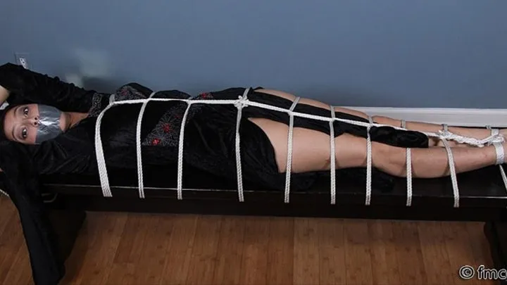 The Beautiful Sorceress is Tied Down, Her Mouth is Stuffed and Taped and Then it Gets Worse!