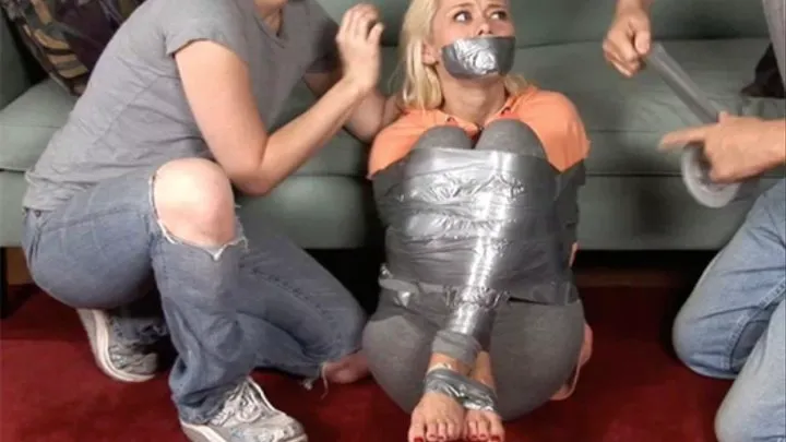 Sexy Little Blonde Rebecca Blue is No Match For a Few Hundred Feet of Duct Tape!