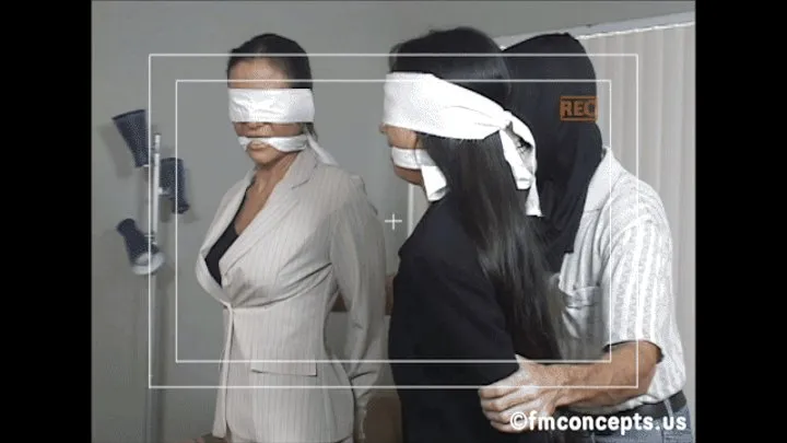 Blindfolded Business Beauties Are Lead To Bondage By A Masked Psycho!