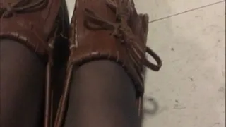 Smell my stinky nylons in loafers ASMR