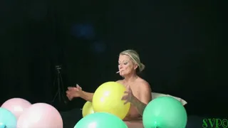 Fat Ass Granny Smoker Lets Her Step-Grandson Play With Her Balloons ( PART 2 )