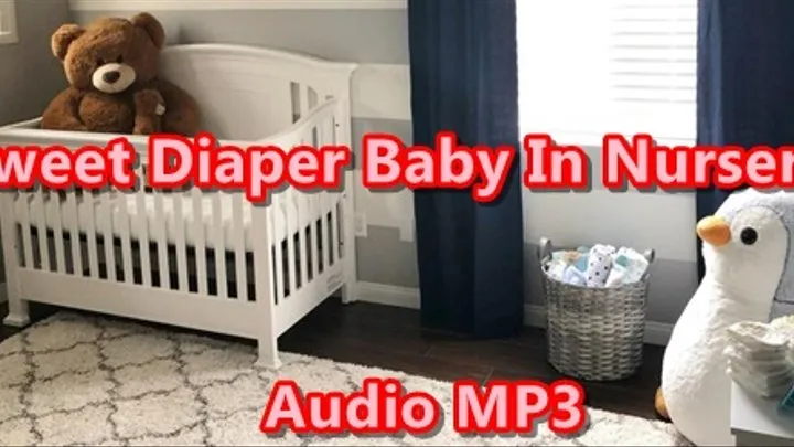 Sweet Little Diaper Baby In Nursery