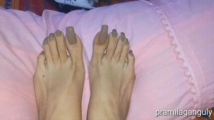 Indian Beautiful Feet Worship With Long Natural Brown Toenails