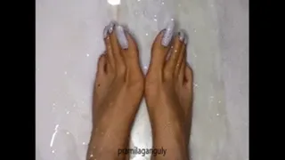 Washing MY Feet Under Shower