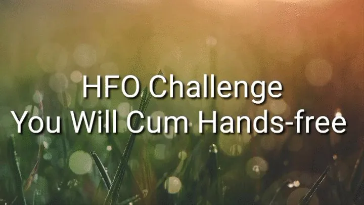 HFO Challenge : You Will Cum Hands Free