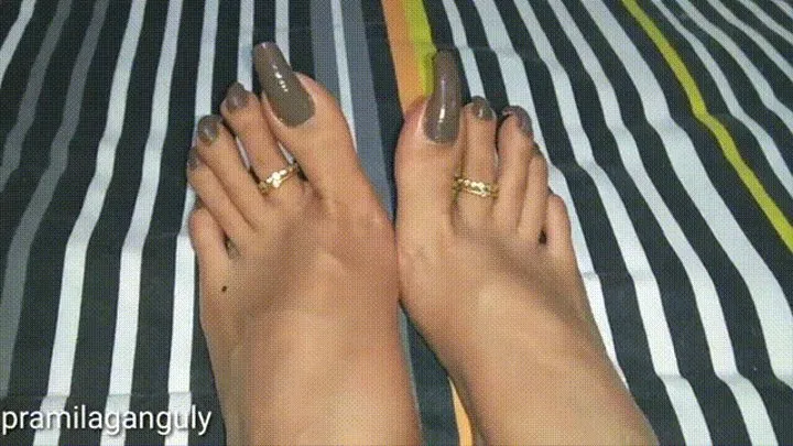 Beautiful Indian Feet With Long Natural Toenails In Brown Nail Color