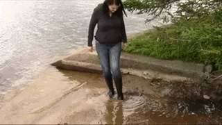 Wellies in the Lake