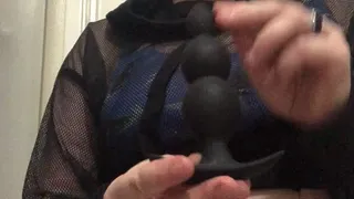 anal beads and huge plug painal