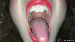 Inside My Mouth - Claire chewing jelly snakes