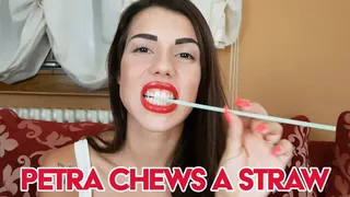 Petra chews a straw