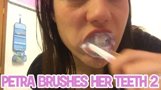 Petra brushes her teeth 2