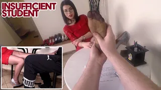 Insufficient student (Footsie and Foot Domination)