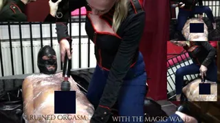 Lady Adena - Ruined Orgasm with the magic Wand and Interview with the slave Part 2 Jerk off