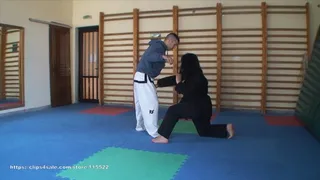 Victoria black gi ballbusting selfdefense