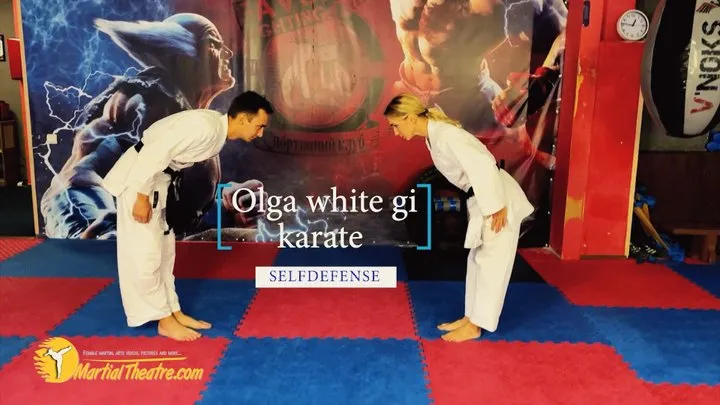 Olga white gi karate selfdefense