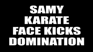Samy karate face kicks domination