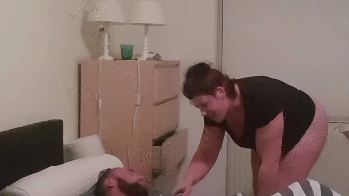 Naked wrestling with my weaker boyfriend and jerk him off