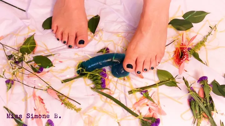 Pretty Feet Meets Blue Cock