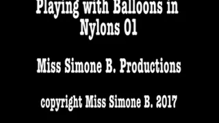 Playing with My Balloons in Nylons 01